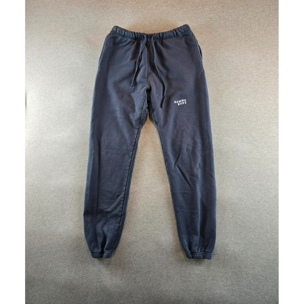 Homme Body Joggers Mens Medium Blue Terry Sweatpants Athleisure Stretch Pants